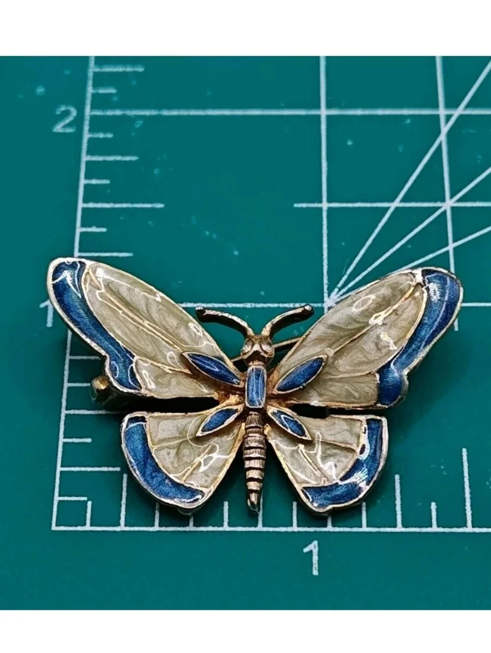 Vintage Closinne Enamel Butterfly Brooch 4 Whimisical Garden Fairy Cottage Boho